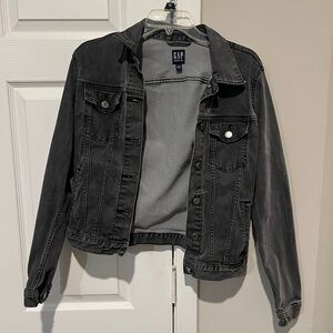 Faded black denim jacket